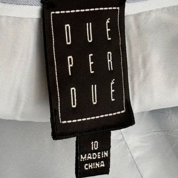 Due Per Due Womens Light Blue Dress Pants side zip lined Size 10 - Picture 2 of 12